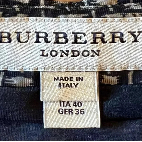 Burberry London Printed Brown Midi Length Skirt Size 6 - Picture 8 of 10